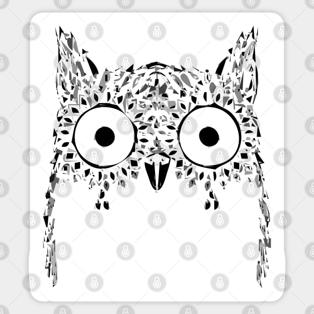 Geometric Owl Sticker by MysticMagpie